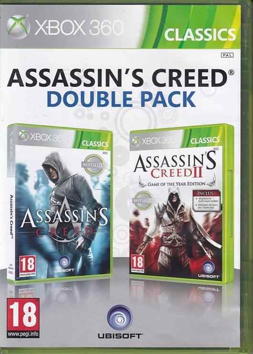 Assassins Creed Double Pack - Classics - XBOX 360 (B Grade) (Genbrug)